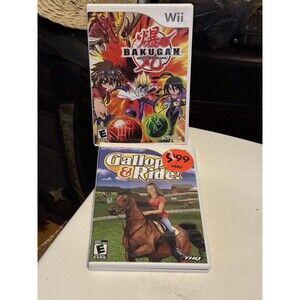 Nintendo Wii Games Lot Of 2 , Bakugan , Gallop & Ride